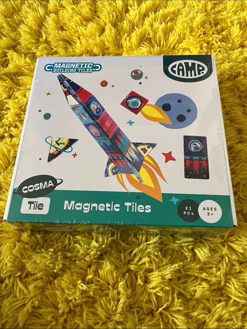 NWT Camp Magnetic Building Tiles - Rocket